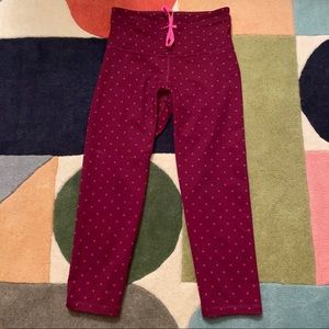 Old Navy magenta pink polka dot leggings
